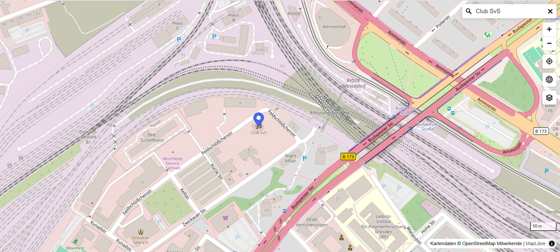 Karte Club SvS Dresden